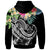 Fiji Polynesian Zip up Hoodie Summer Plumeria (Black) - Polynesian Pride