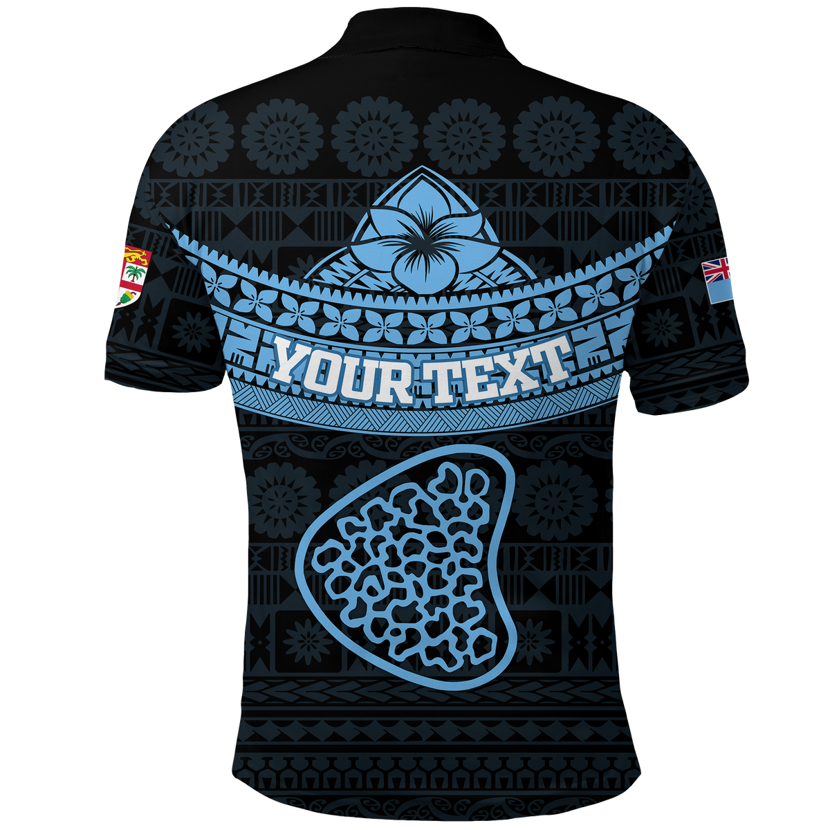 Custom Tavarua Fiji Tapa Tribal Polo Shirt LT12 - Polynesian Pride