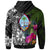 Guam Custom Zip up Hoodie Turtle Plumeria Banana Leaf - Polynesian Pride