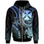 Wallis and Futuna Custom Zip up Hoodie Blue Turtle Unisex Blue - Polynesian Pride