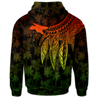 Papua New Guinea Custom Hoodie Polynesian Wings (Reggae) - Polynesian Pride