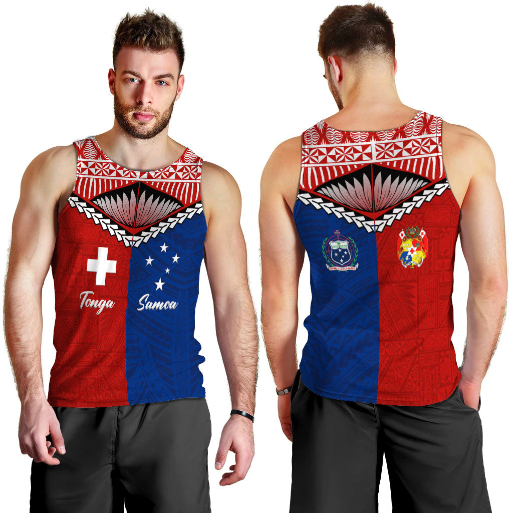 Tonga Combine Samoa Pride Men Tank Top - LT12 Red - Polynesian Pride