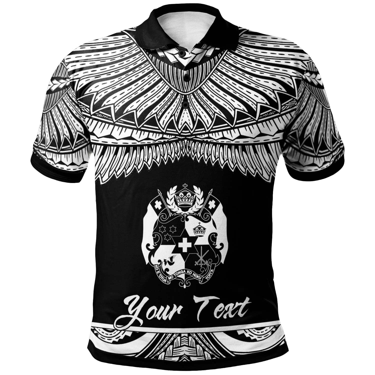 Tonga Custom Polo Shirt Polynesian Tattoo White Version Unisex White - Polynesian Pride