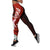 Kosrae Micronesia Custom Personalised Legging - Coat Of Arm With Hibiscus Red - Polynesian Pride