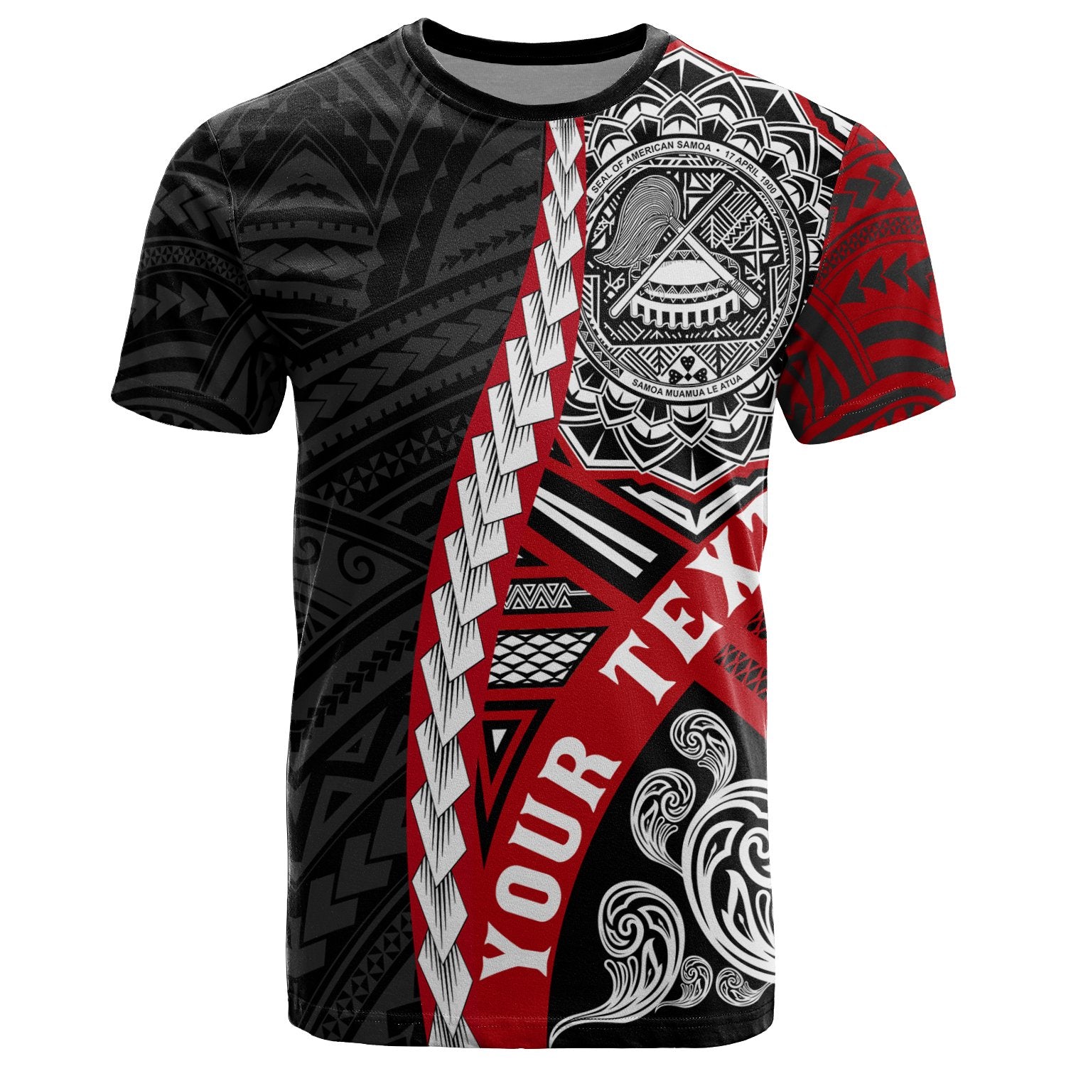 American Samoa Polynesian Custom T Shirt Wave Tattoo Unisex Black - Polynesian Pride