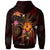 Papua New Guinea Polynesian Custom Zip up Hoodie Legend of Papua New Guinea (Red) - Polynesian Pride