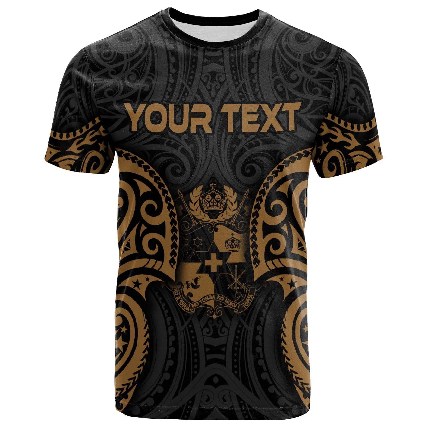 Tonga Polynesian Custom T Shirt Tongan Spirit Gold Unisex Gold - Polynesian Pride