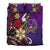 Pohnpei Bedding Set - Tribal Flower With Special Turtles Purple Color - Polynesian Pride