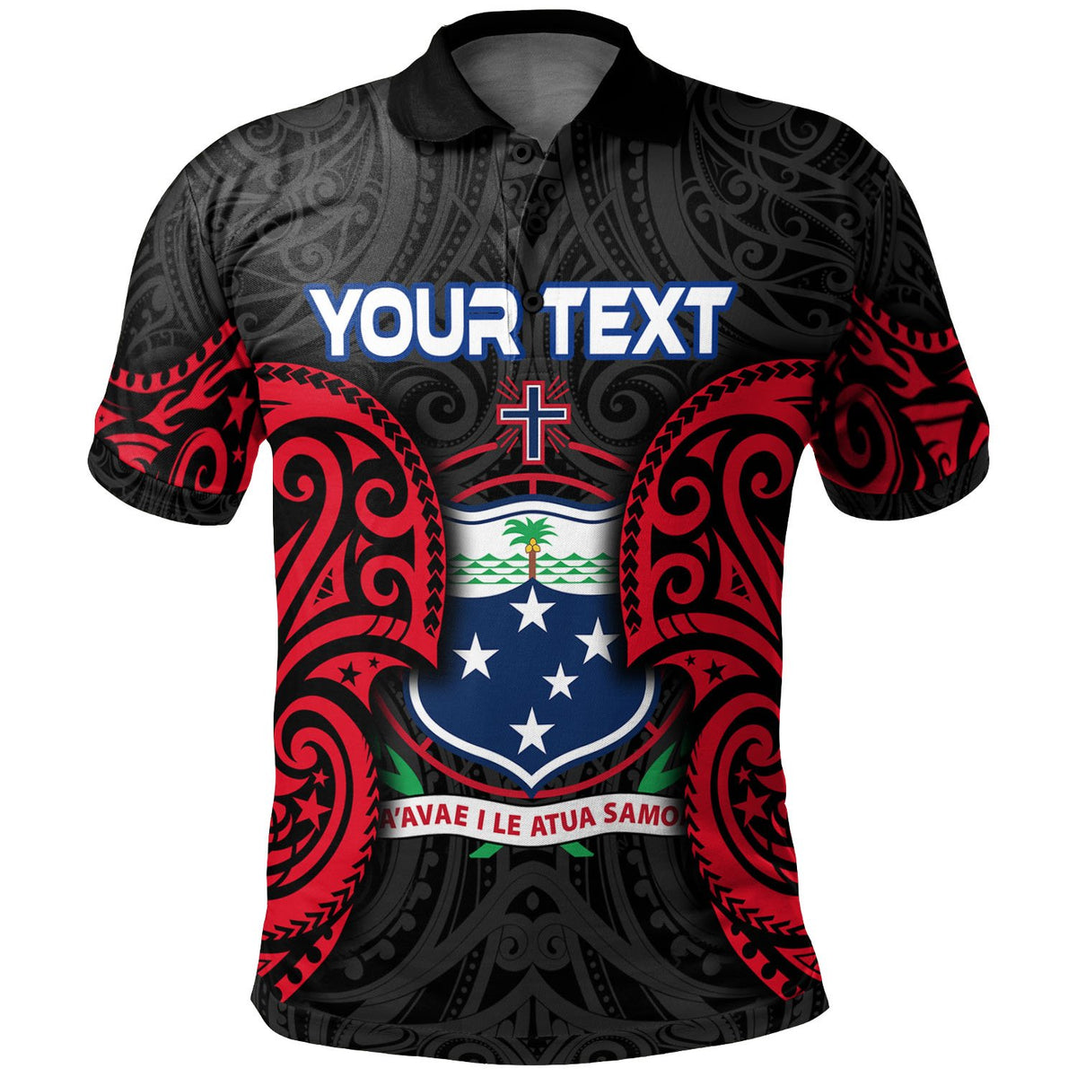 Samoa Polynesian Custom Polo Shirt Samoan Spirit Unisex Black - Polynesian Pride
