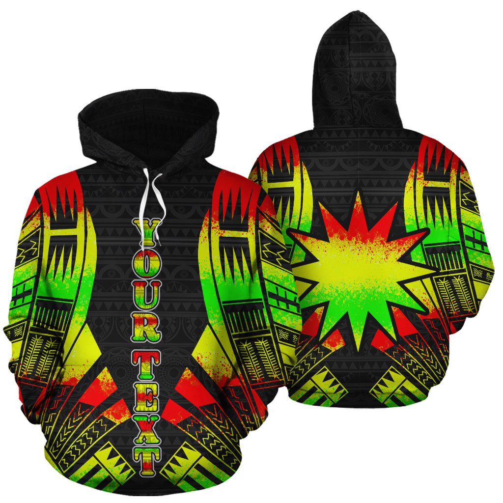 Nauru Polynesian Custom Hoodie Reggae Tattoo Unisex Reggae - Polynesian Pride