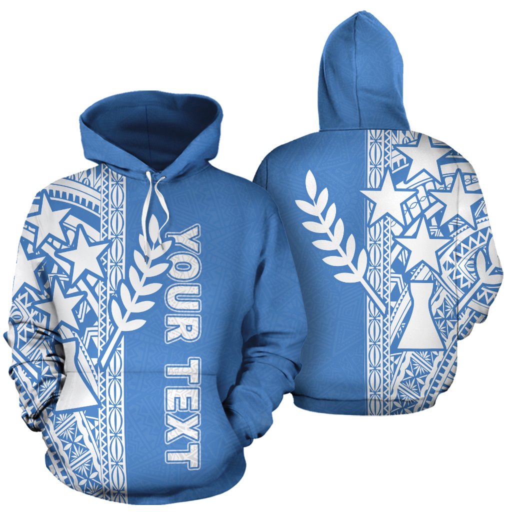 Kosrae Polynesian Custom Hoodie Blue Line Unisex Blue - Polynesian Pride