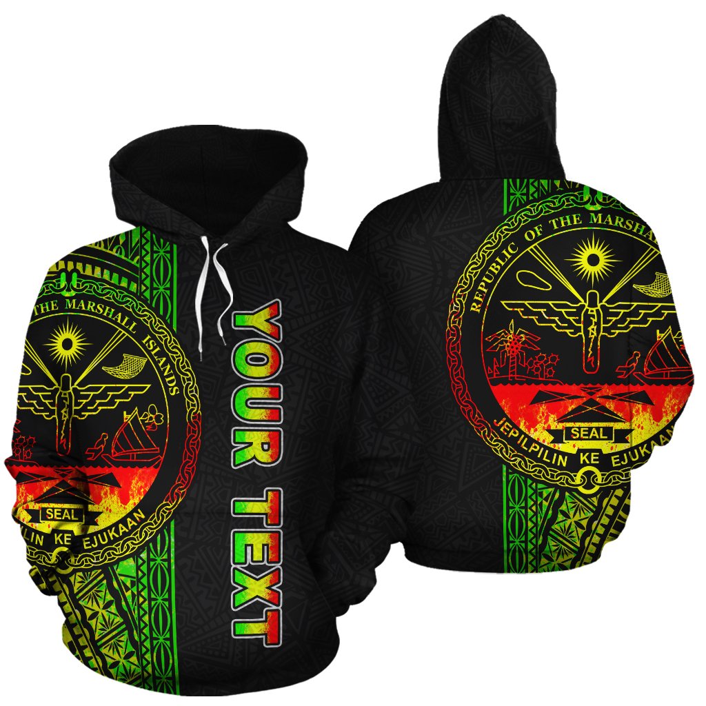 Marshall Islands Polynesian Custom Hoodie Reggae Line Unisex Reggae - Polynesian Pride