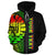 Tahiti (French Polynesia) Polynesian Custom Zip up Hoodie Reggae Line - Polynesian Pride