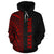 Polynesian Custom Hoodie Black Red Poly Line - Polynesian Pride