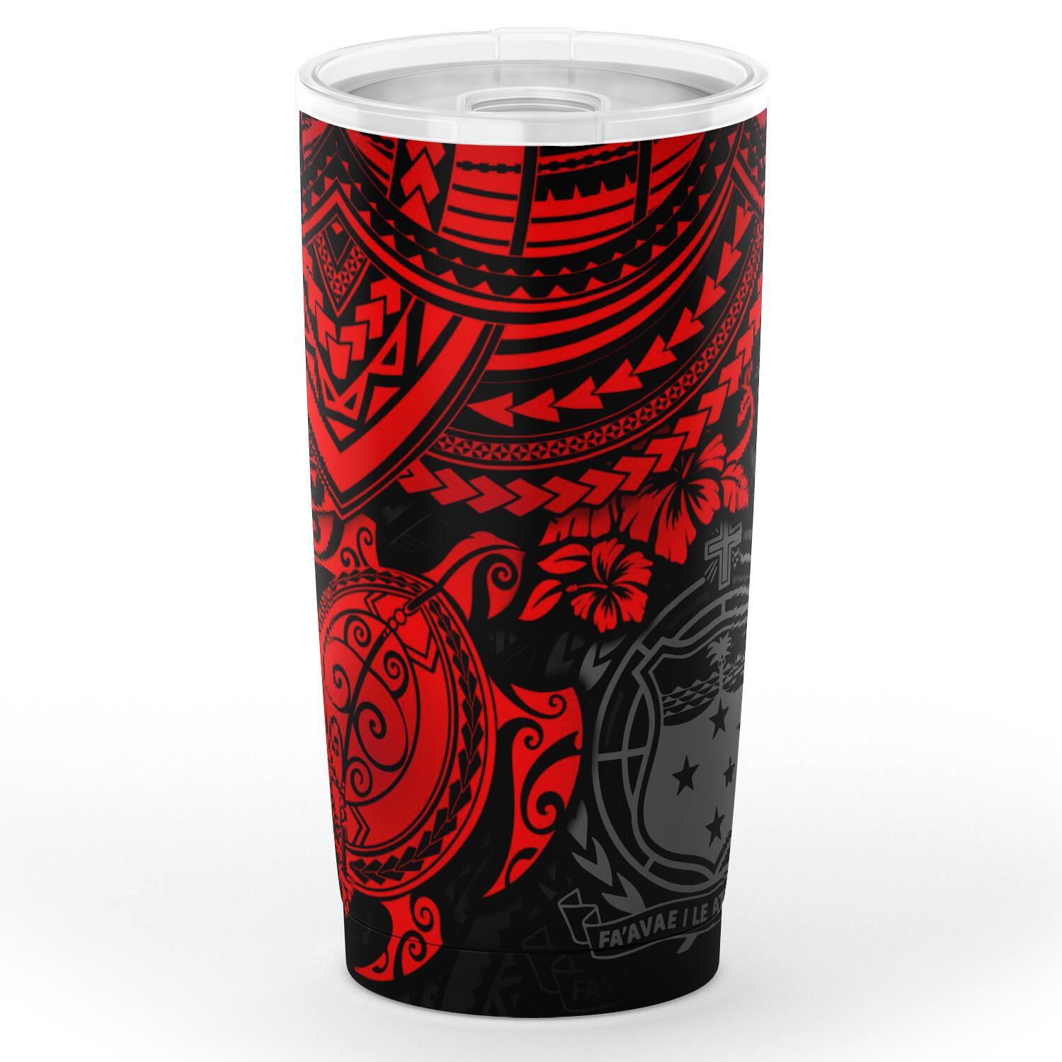 Samoa Polynesian Tumbler - Red - Polynesian Turtle One Style Black - Polynesian Pride