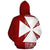 Wallis and Futuna Polynesian Custom Zip up Hoodie Red Line - Polynesian Pride