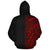 Polynesian Custom Hoodie Black Red Poly Line - Polynesian Pride