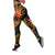 Fiji Polynesian Women Legging - Gold Plumeria - Polynesian Pride