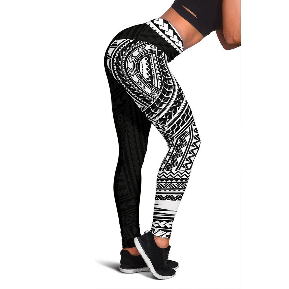 Polynesian Rising 2nd Leggings (White) A6 White - Polynesian Pride