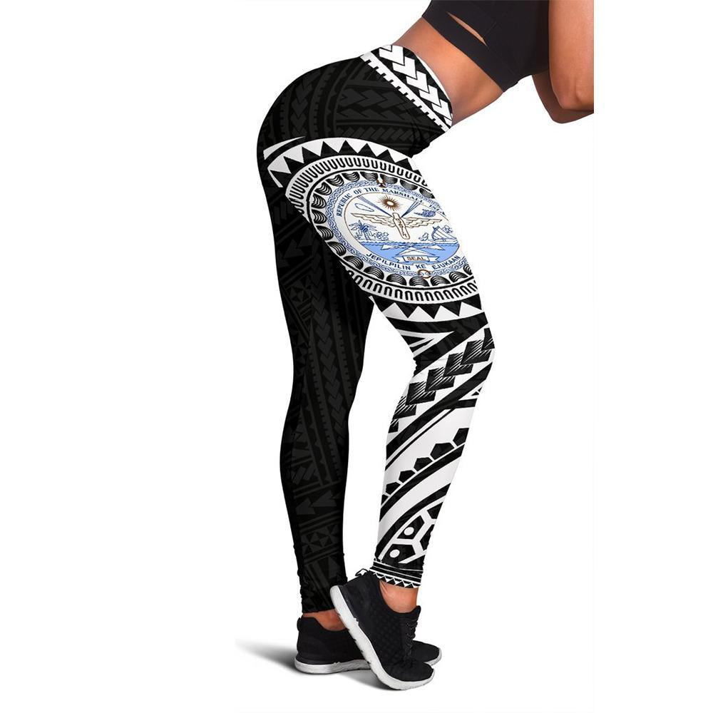 Marshall Islands 1st Leggings (White) A6 White - Polynesian Pride