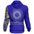 Cook Islands: Love A Little Paradise Tatoo Style Hoodie Blue - Polynesian Pride