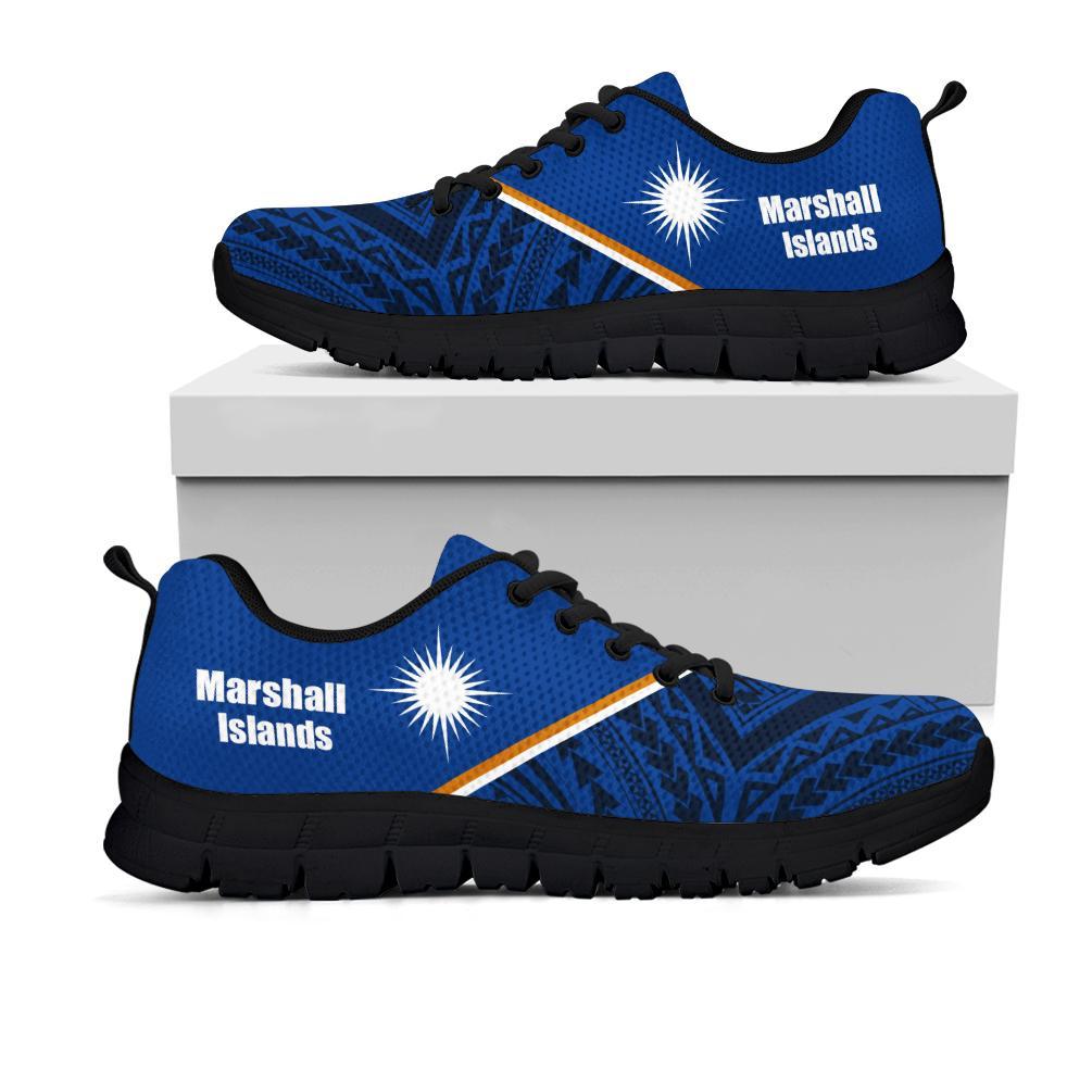 Marshall Islands Rising Sneakers - Marshall Islands Flag Polynesian Tattoo - A16 Unisex White - Polynesian Pride