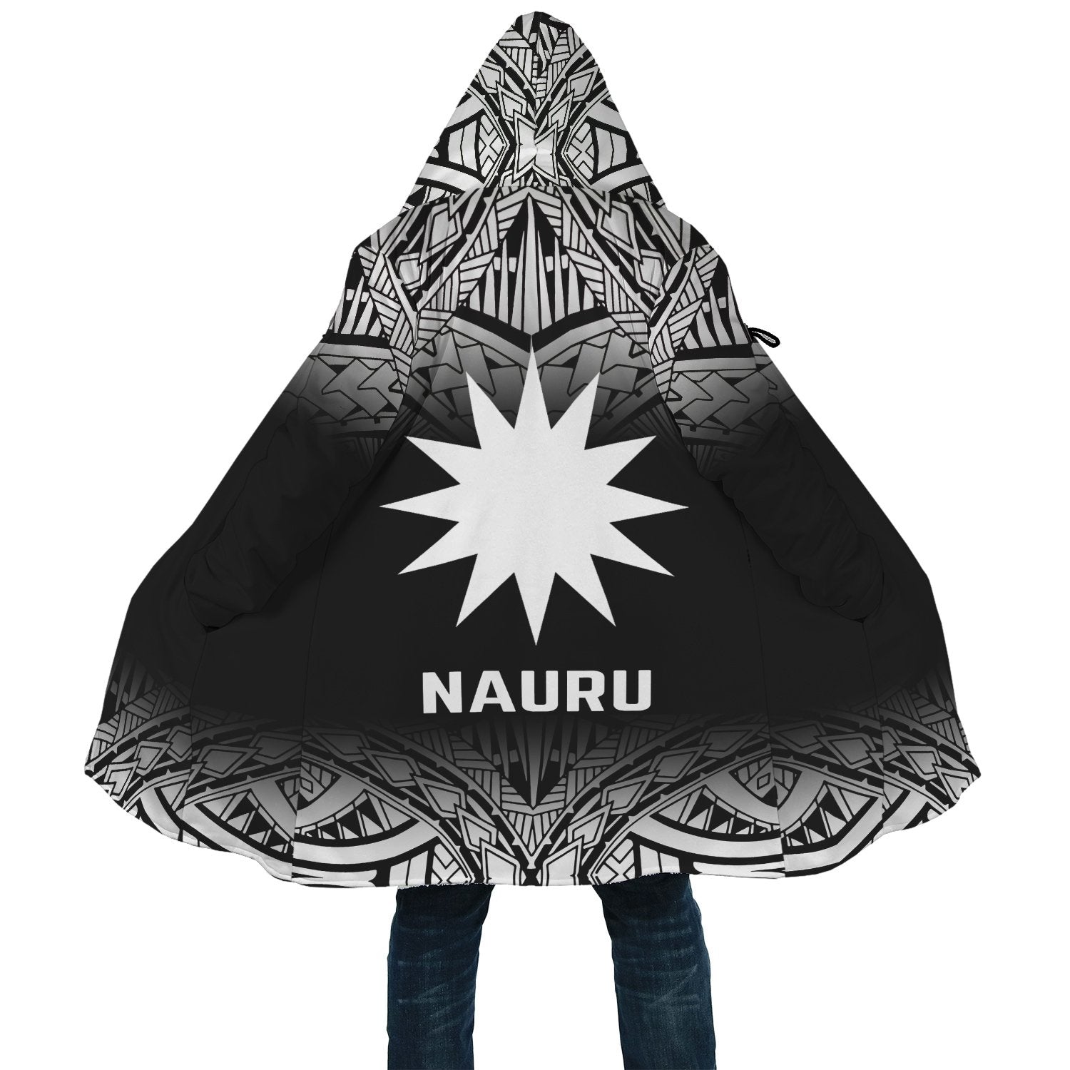 Nauru Cloak - Fog Black Style Unisex Black - Polynesian Pride