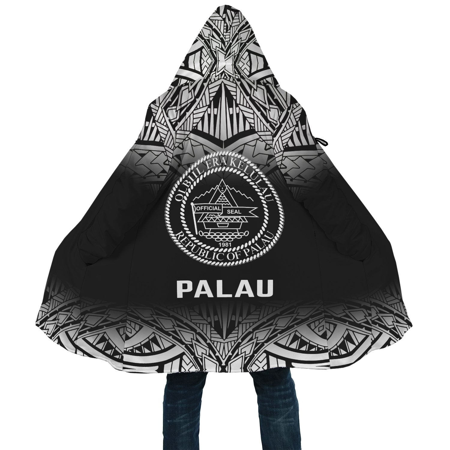 Palau Cloak - Fog Black Style Unisex Black - Polynesian Pride