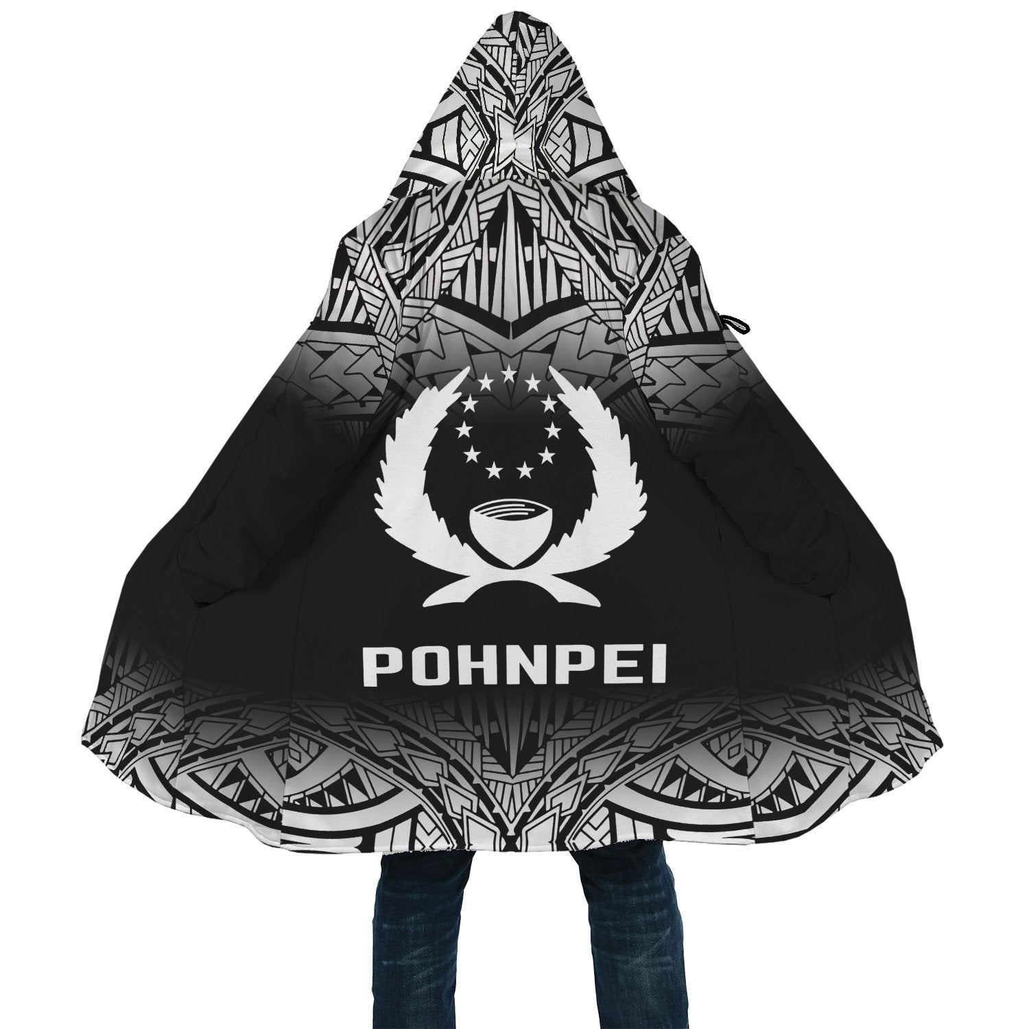 Pohnpei Cloak - Fog Black Style Unisex Black - Polynesian Pride