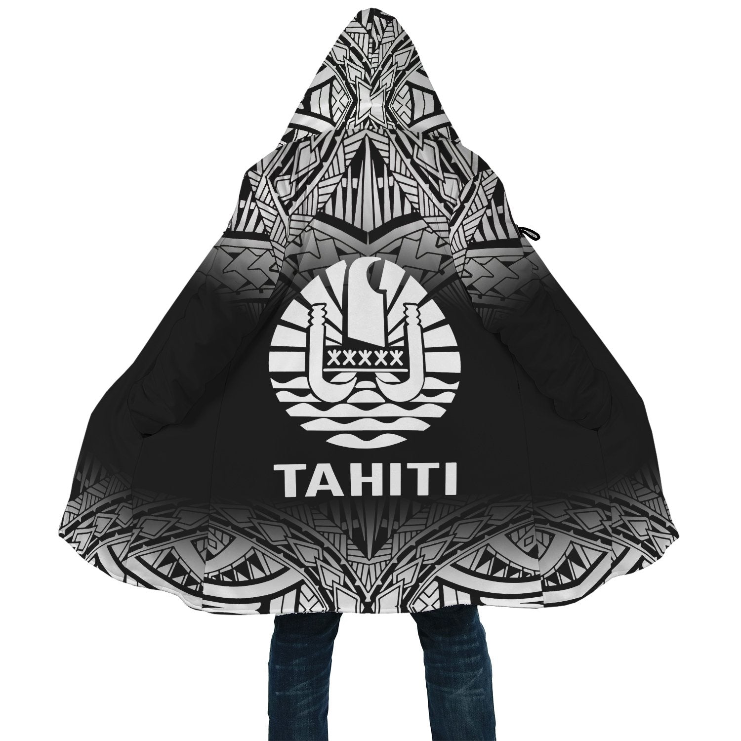 Tahiti Cloak - Fog Black Style Unisex Black - Polynesian Pride