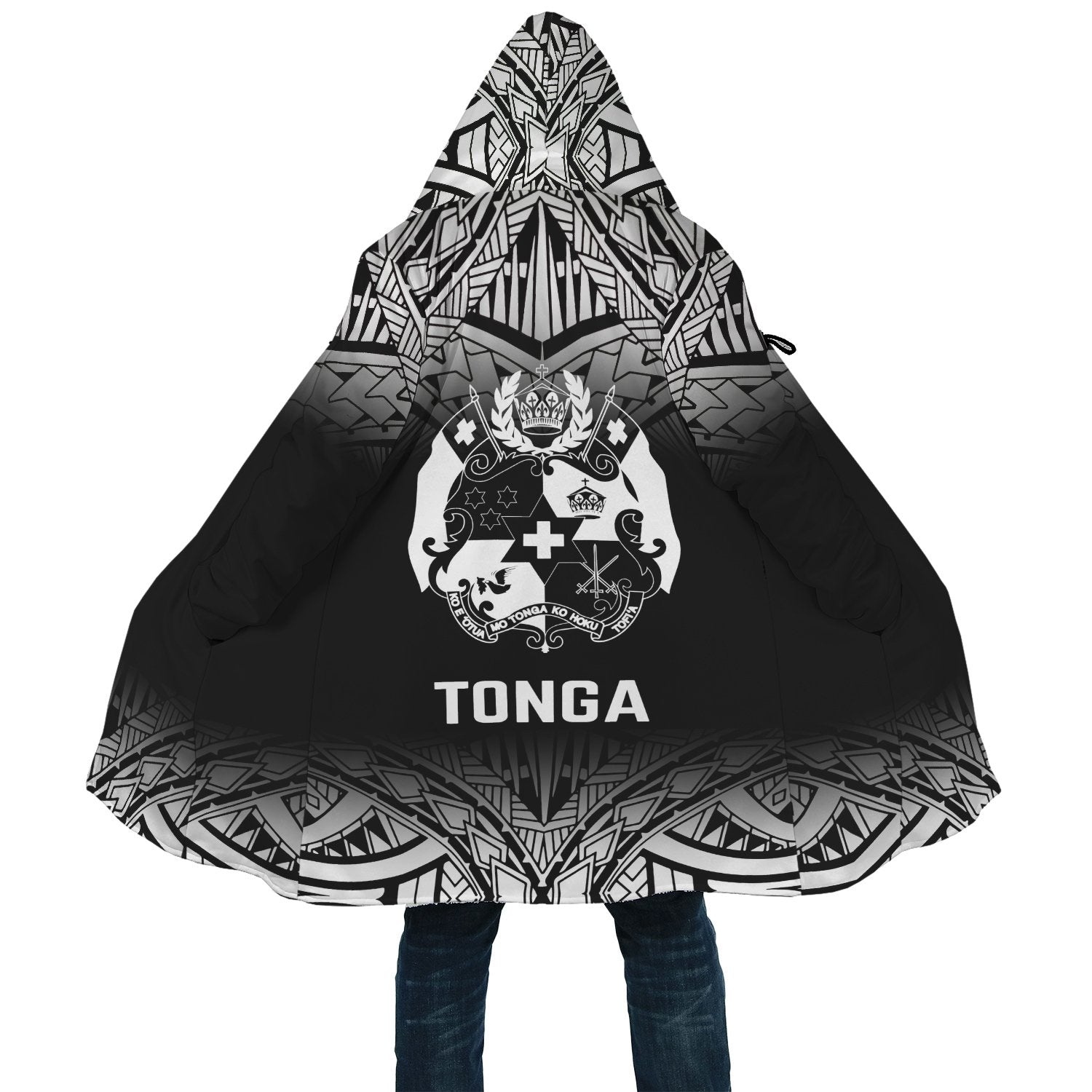 Tonga Cloak - Fog Black Style Unisex Black - Polynesian Pride