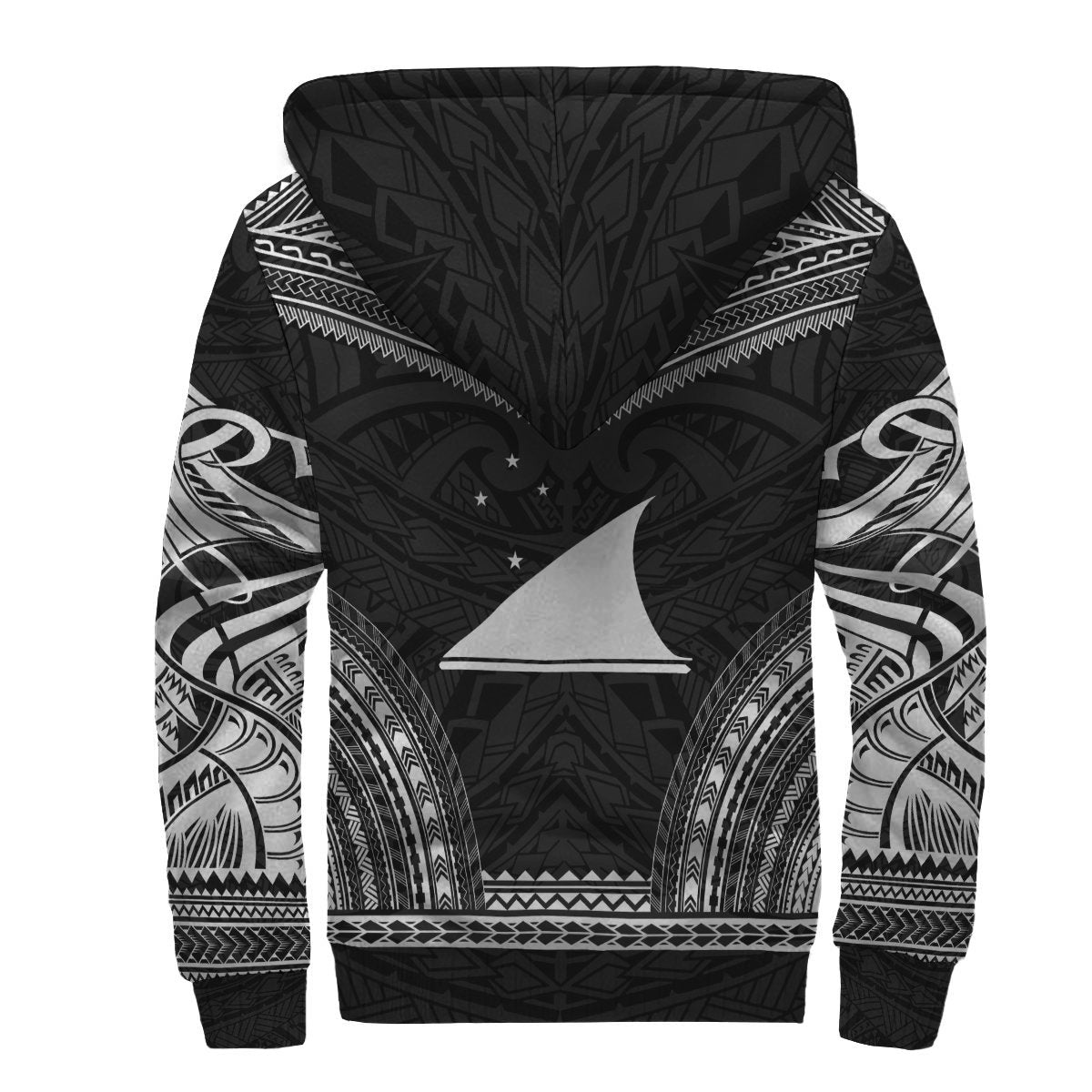 Tokelau Sherpa Hoodie - Polynesian Chief Black Version - Polynesian Pride