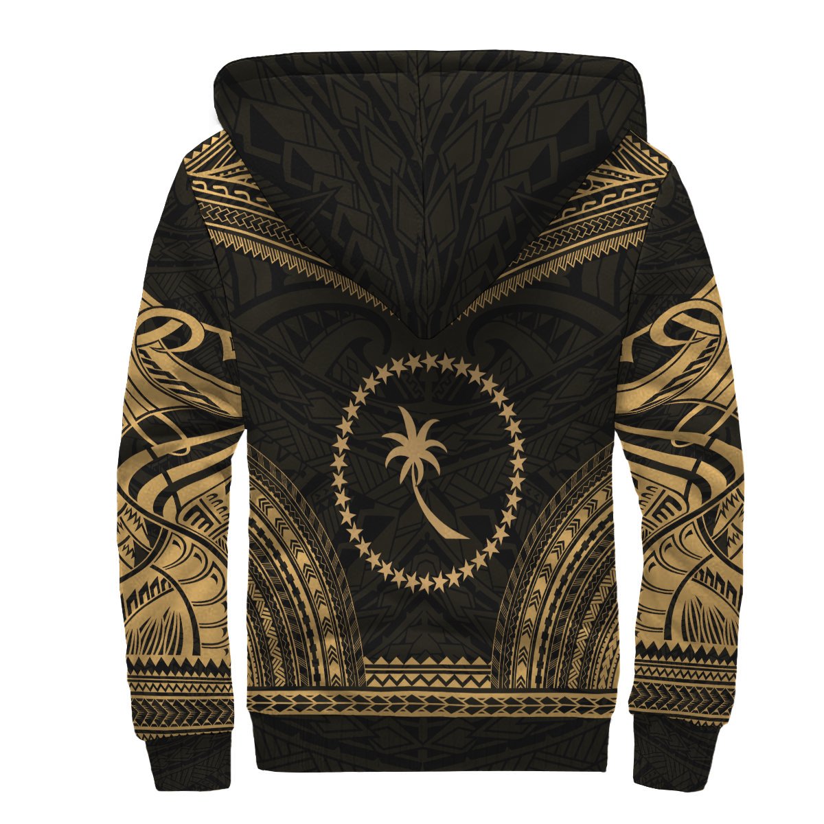 Chuuk Sherpa Hoodie - Polynesian Chief Gold Version - Polynesian Pride