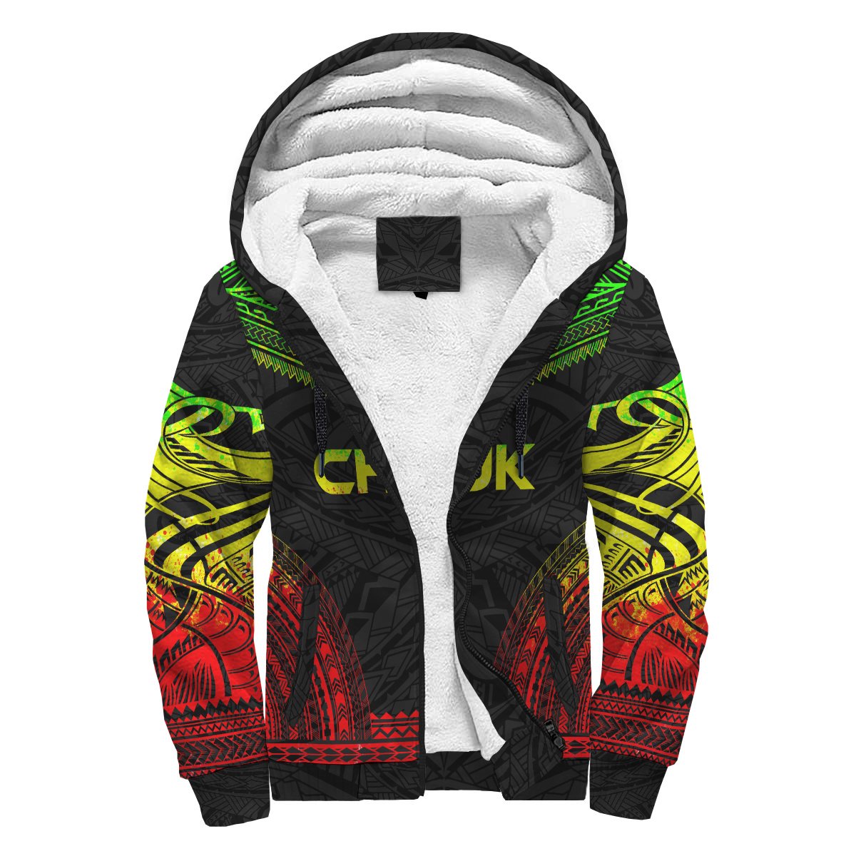 Chuuk Sherpa Hoodie - Polynesian Chief Reggae Version Reggae - Polynesian Pride