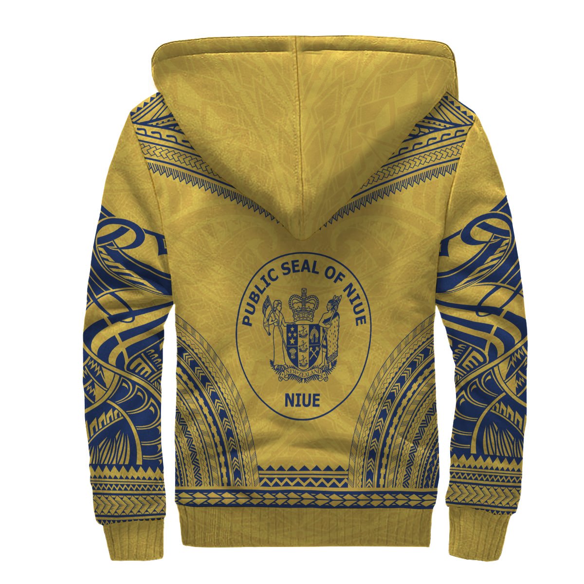 Niue Sherpa Hoodie - Polynesian Chief Flag Version - Polynesian Pride