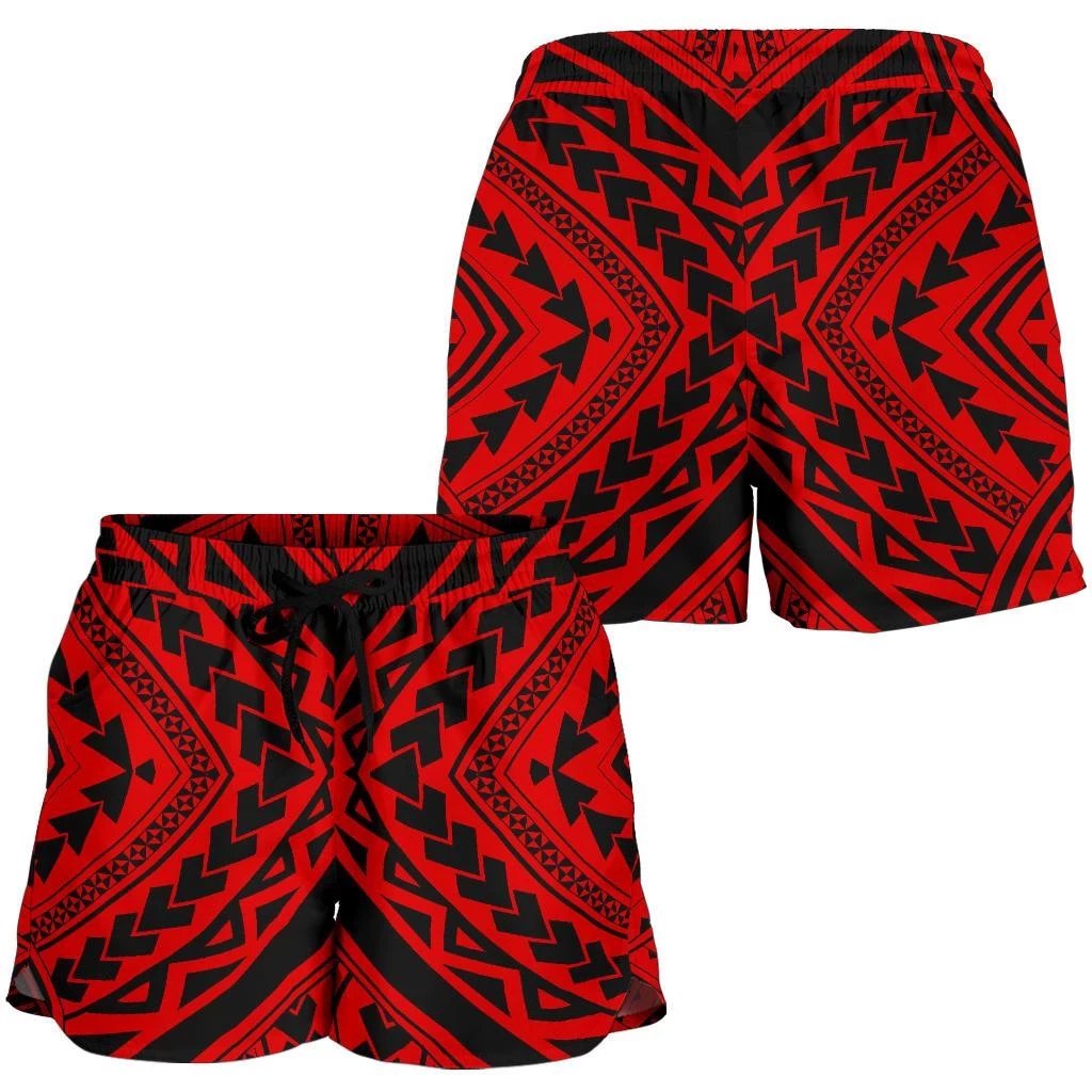 Polynesian Tradition Red Women's Short Women Red - Polynesian Pride