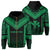 Hawaii Kanaka Polynesian Zip up Hoodie Active Green Unisex Green - Polynesian Pride