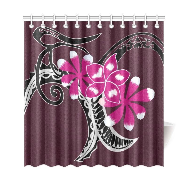 Plumeria Polynesia Pink Shower Curtain - Polynesian Pride