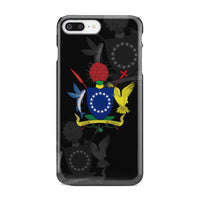 Cook Islands Phone Case - Coat Of Arms iPhone 8 Plus Black One Style - Polynesian Pride