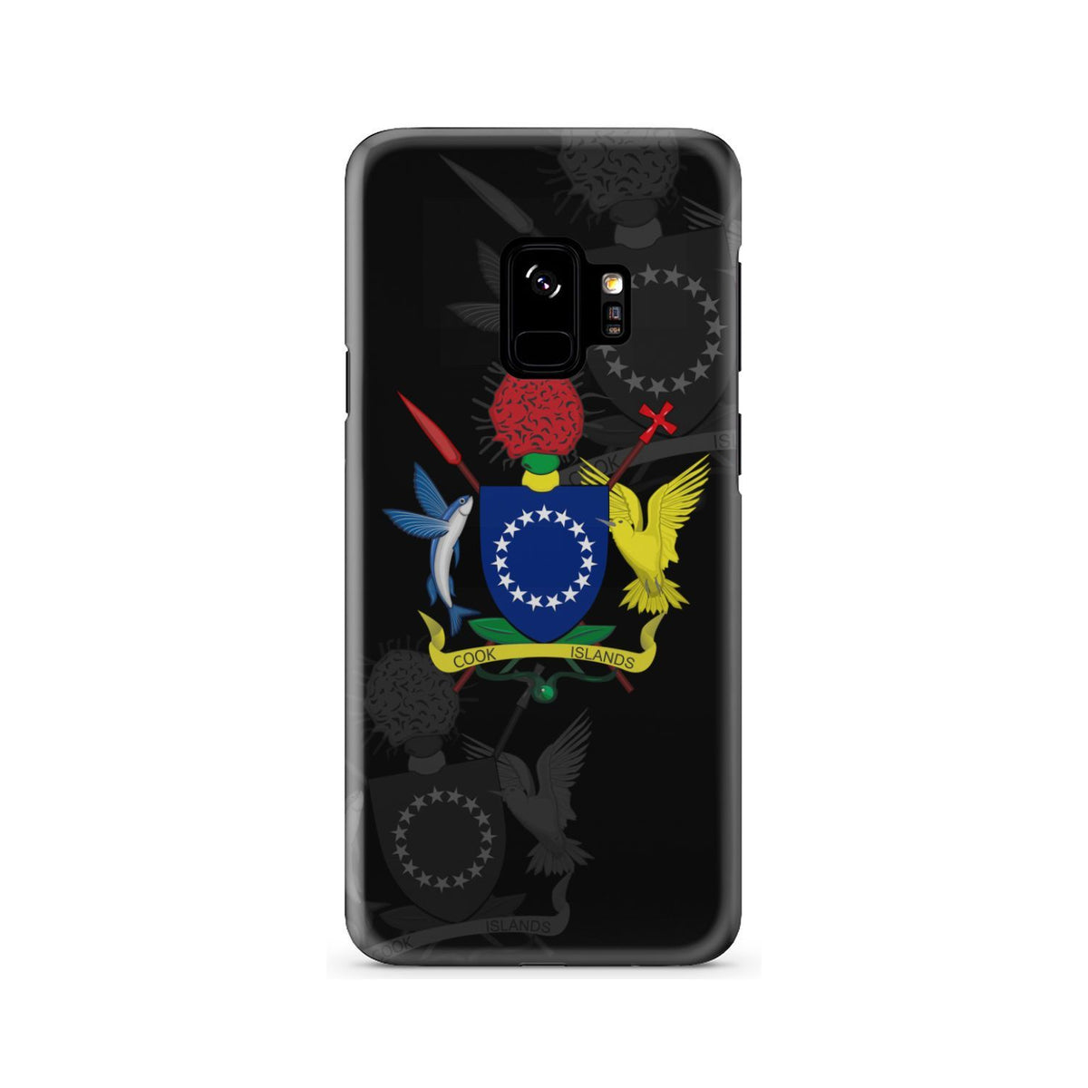 Cook Islands Phone Case - Coat Of Arms Samsung Galaxy S9 Black One Style - Polynesian Pride