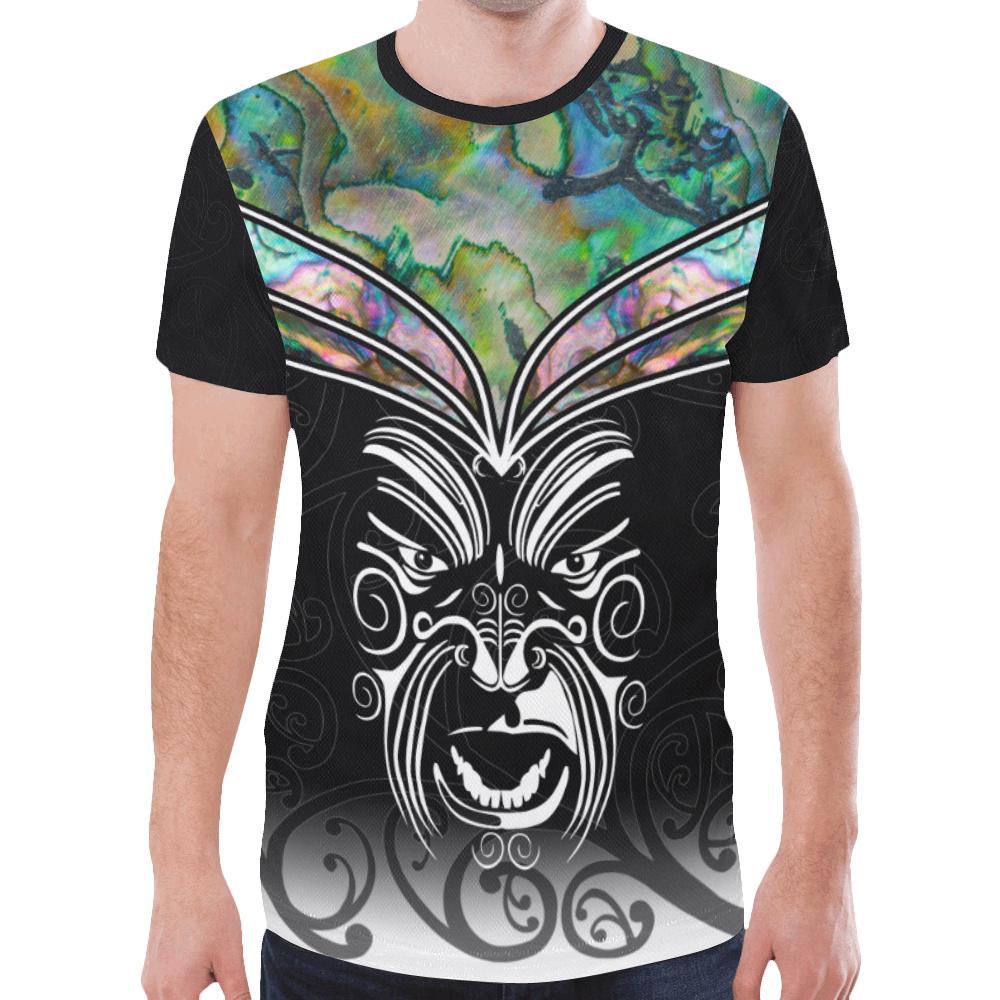 New Zealand Shirt, Maori Tattoo Moko Paua Shell T Shirt - Polynesian Pride