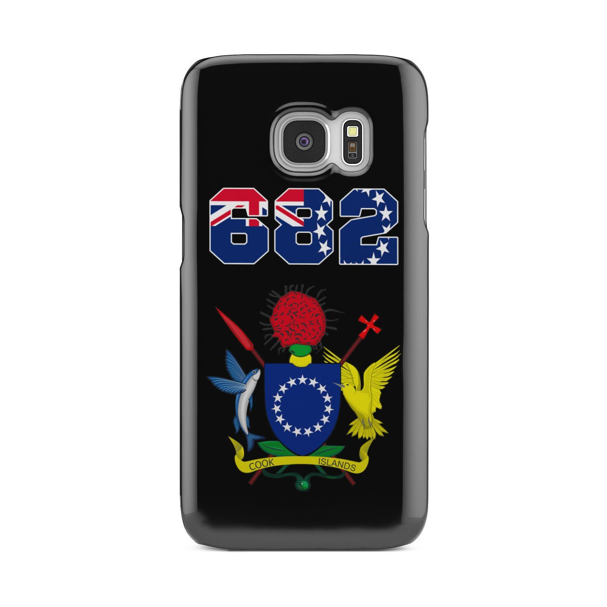 Cook Islands Phone Case - Coat of Arm Code Samsung Galaxy S6 One Size Black - Polynesian Pride