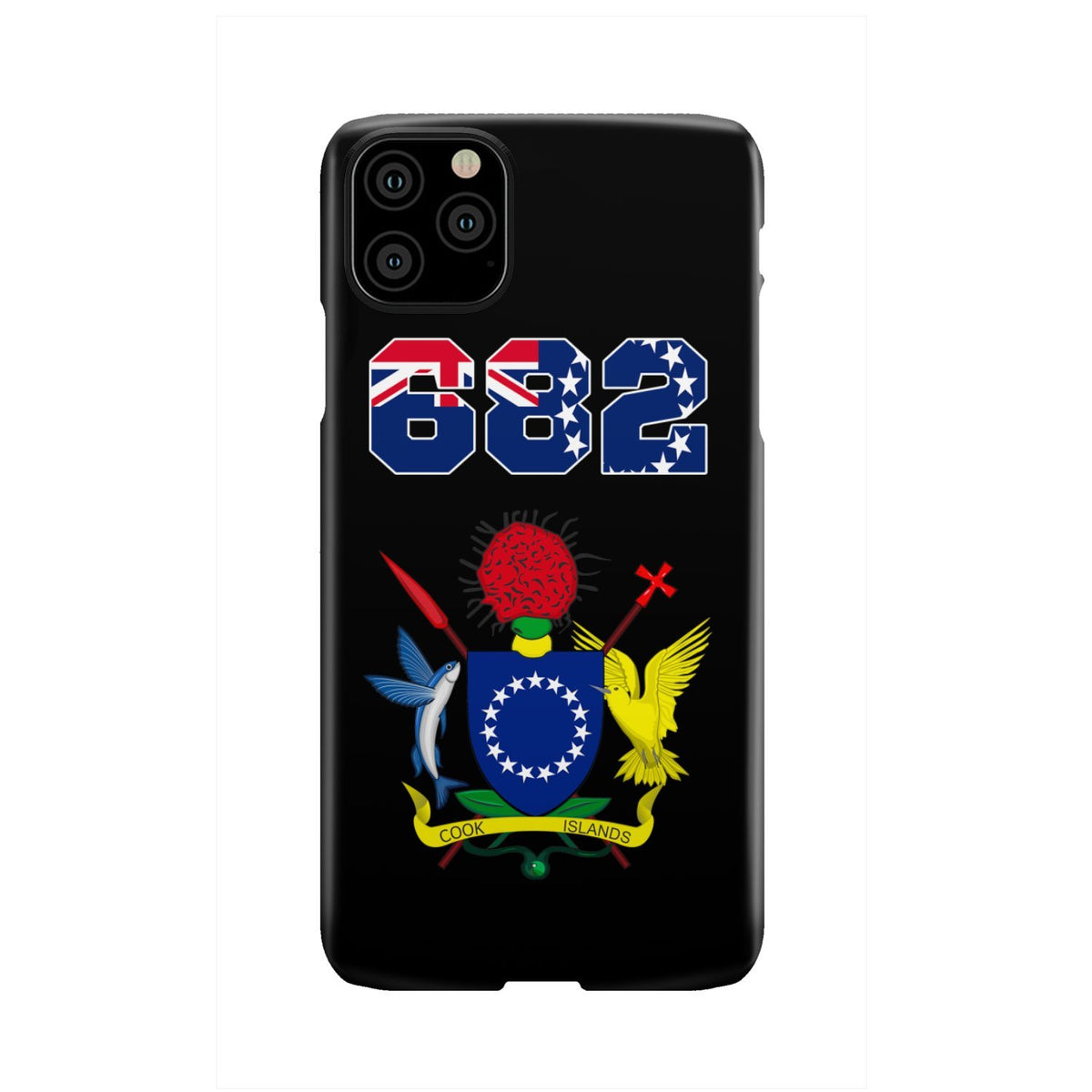 Cook Islands Phone Case - Coat of Arm Code iPhone 11 Pro Max One Size Black - Polynesian Pride