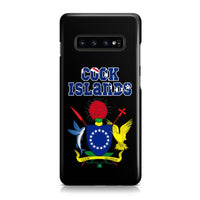 Cook Islands Phone Case - Coat of Arm Name Samsung Galaxy S10 Plus One Size Black - Polynesian Pride