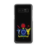 Cook Islands Phone Case - Coat of Arm Map Samsung Galaxy Note 8 One Size Black - Polynesian Pride