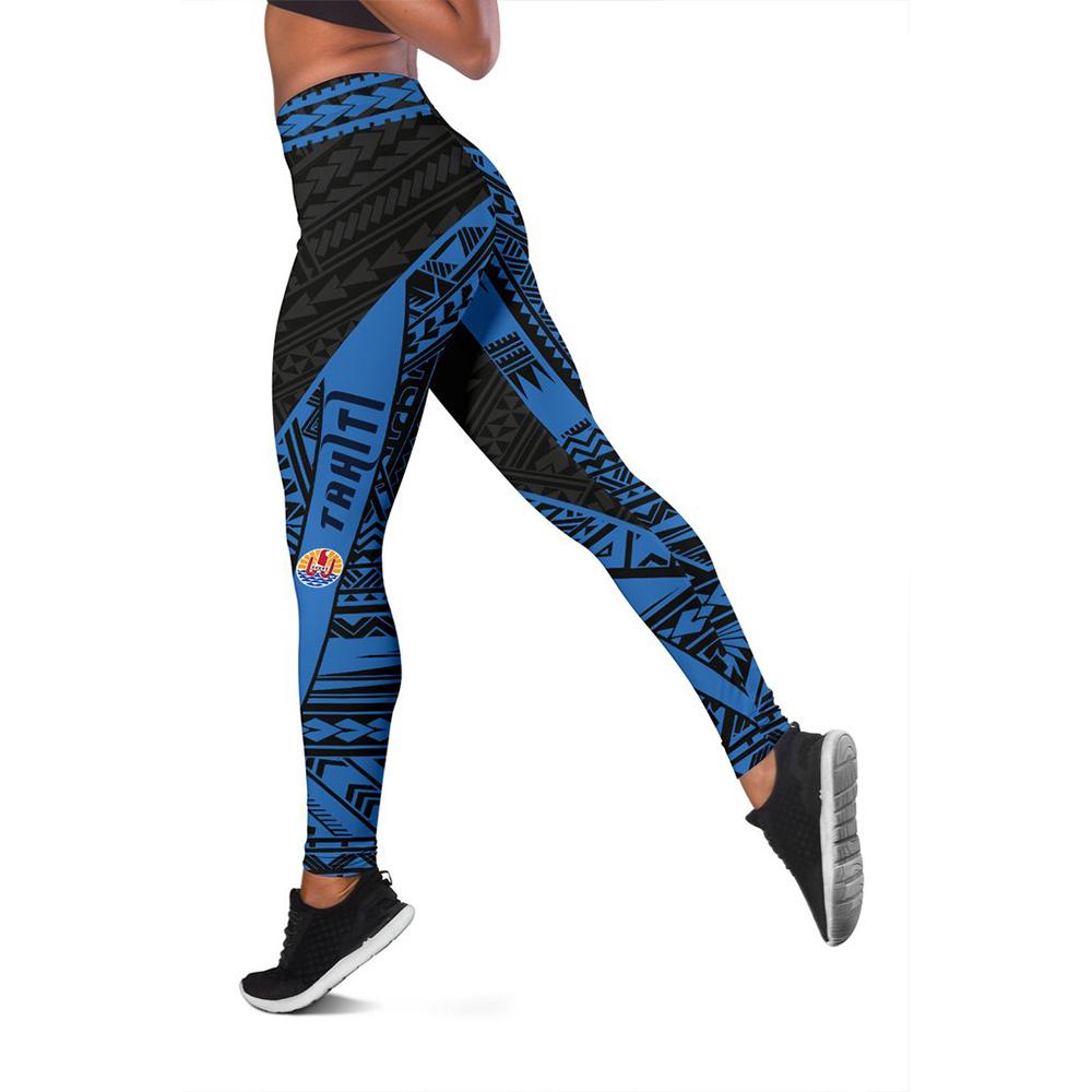 Tahiti Women's Leggings - Blue Active Style - Polynesian Pride