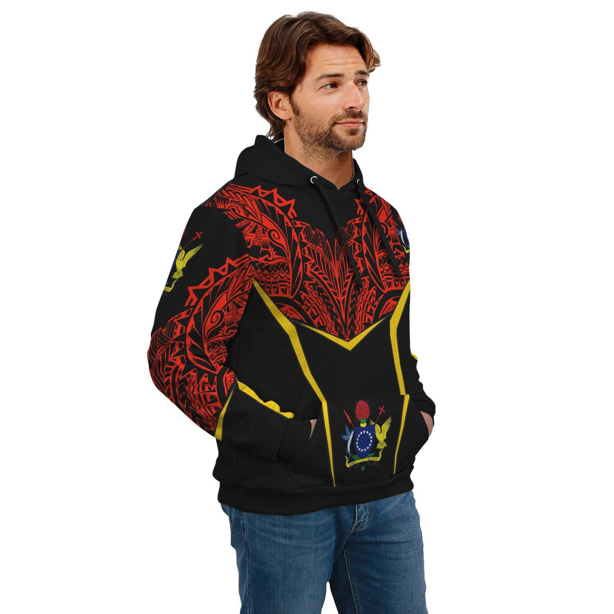 Cook Islands Unisex Hoodie Tribal Style - Polynesian Pride