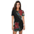 Cook Islands T Shirt Dress Hibiscus Unisex Black - Polynesian Pride