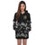 Nauru Hoodie Dress - Nauru Coat Of Arms Hibiscus Special Black - Polynesian Pride