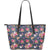 Hawaii Tropical Butterfly Pink Large Leather Tote Pink - Polynesian Pride